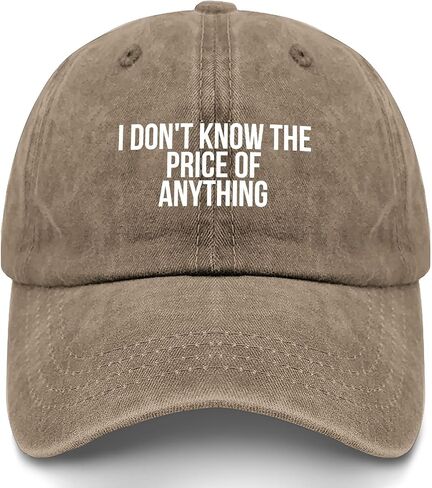 I Don't Know The Price of Anythings Hat for Men Low Profile Washed Distressed in Kuwait