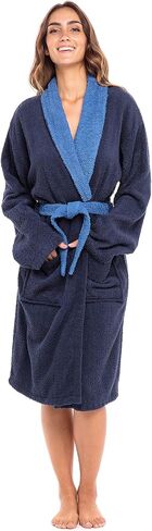 Skylinewears Women’s Robe Terry Cotton Cloth Bathrobe Towel Super-Soft Shower Robe Shawl Collar Loungewear in Kuwait