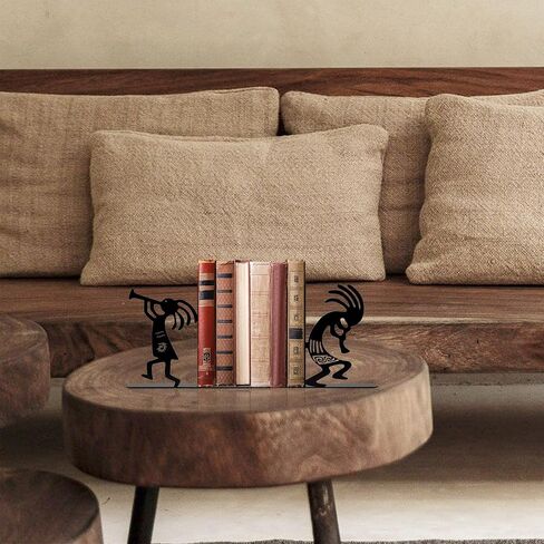 Unique Dancing Kokopelli Metal Bookends, Native American Decorative Bookends, Southwest Decor, Aztec Decor, Gifts for Arizona Souvenirs Kokopelli Lover in Saudi Arabia
