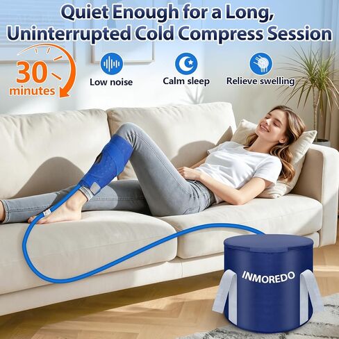 Cold Therapy Machine, Programable Ice Therapy Machine, for Knee Replacement, Post-Surgery Recovery, ACL for Sports Injuries, Sprains, Reduce Swelling, Knee Pad in Saudi Arabia