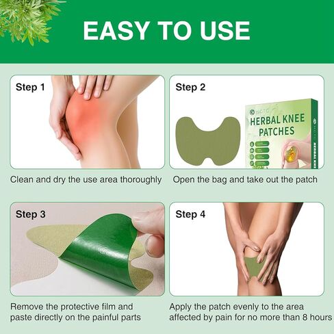 36 Count Knee Patches, Warming Herbal Patches for 8-Hour Long Lasting Reducing of Joint Uncomfortable, Wormwood Extract Sticker for Knee, Back, Neck, Shoulder in Saudi Arabia