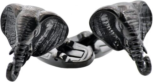 Blackjack Mens Stainless Steel Elephant Cuff Links in Saudi Arabia