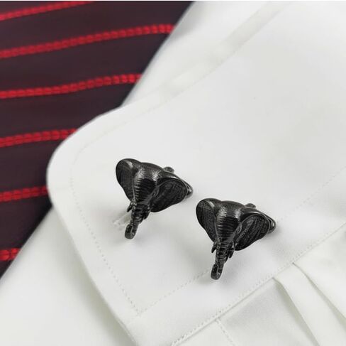 Blackjack Mens Stainless Steel Elephant Cuff Links in Saudi Arabia