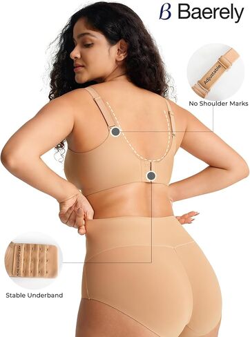 Wireless Supportive Bras with Soft Cup,Seamless Full Coverage with Fixed Pads,Adjustable Straps&Wide Band in Saudi Arabia