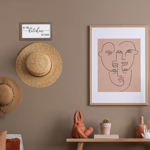 FINGERINSPIRE In This Kitchen We Dance Art Sign Solid Wood Framed Block Sign Funny Farmhouse Decor Sign with Arylic Layer 13x7 Inch Large Hangable Wooden Frame for Home Decor in Kuwait