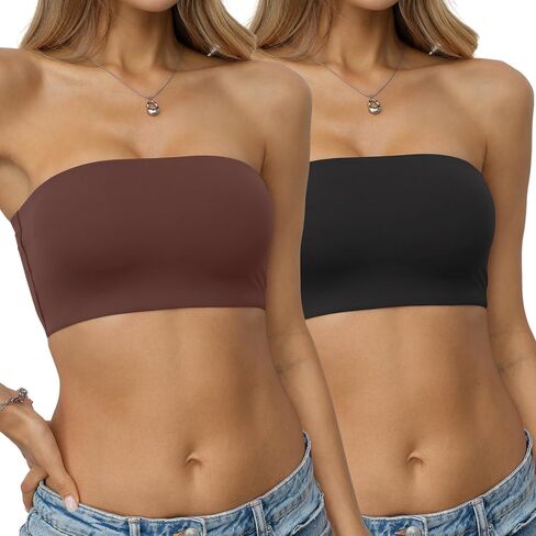 EasyGala Womens Double Lined Tube Tops Crop Strapless Tank Top Pack Non-Padded Bandeau Shirts Going Out Tops Summer 2026 in Kuwait