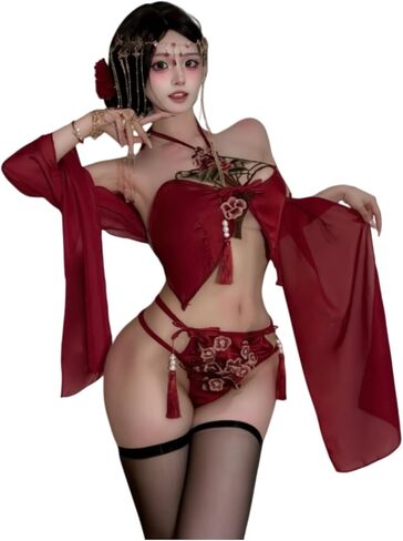 Women's Chinese Style Cheongsam Lingerie Chinese Style Geisha Dance Clothes Chinaese Classical Cosplay Outfit in Saudi Arabia