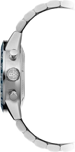 Raymond Weil Freelancer Men's Automatic Chronograph Watch, Blue Dial, Stainless Steel Bracelet, Blue Ceramic Bezel, 43.5 mm (Model: 7741-ST3-50021) in Saudi Arabia