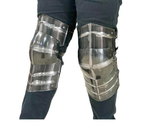 Medieval Articulated Leg Armor Knight Steel Leg Greaves Armor Knee Guard - LARP SCA Cosplay Halloween Armor Costume in Saudi Arabia