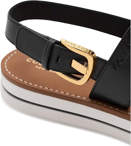 صندل نسائي من Cole Haan Pinch طويل لعطلة نهاية الأسبوع، جلد أسود، 6-C US in Kuwait