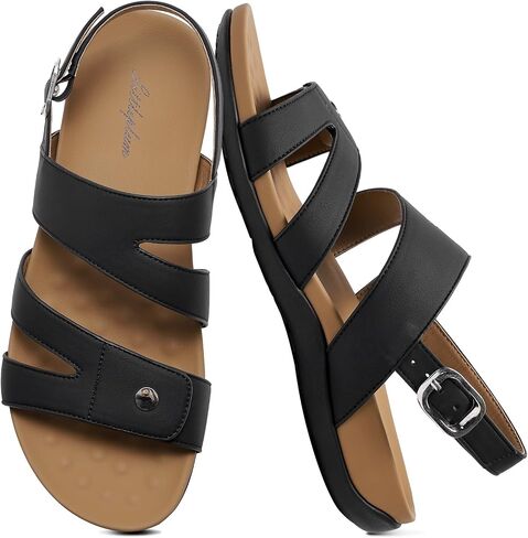 Littleplum Women's Orthopedic Sandals With Arch Support Comfortable Walking Orthotic Casual Flat Sandals For Women Dressy in Saudi Arabia