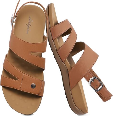 Littleplum Women's Orthopedic Sandals With Arch Support Comfortable Walking Orthotic Casual Flat Sandals For Women Dressy in Saudi Arabia
