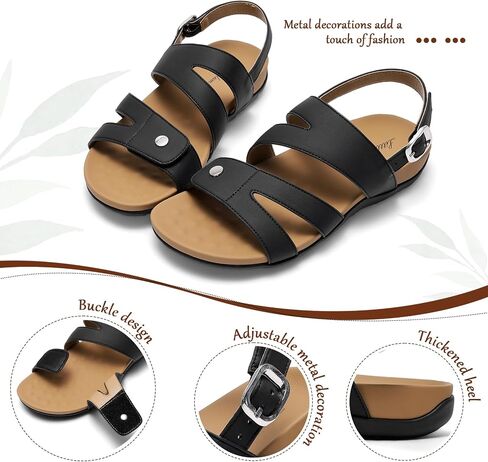 Littleplum Women's Orthopedic Sandals With Arch Support Comfortable Walking Orthotic Casual Flat Sandals For Women Dressy in Saudi Arabia