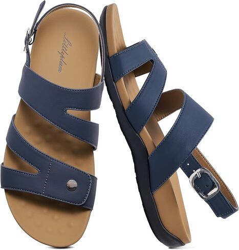 Littleplum Women's Orthopedic Sandals With Arch Support Comfortable Walking Orthotic Casual Flat Sandals For Women Dressy in Saudi Arabia