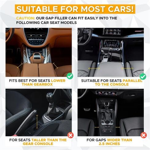 EcoNour Car Seat Gap Filler Organizer With Cup Holder (2 Pack) | Multifunctional Car Seat Organizer | Car Organizer Between Seats | Console Pocket for Wallet & Keys | Car Front Seat Gap Accessories in Saudi Arabia