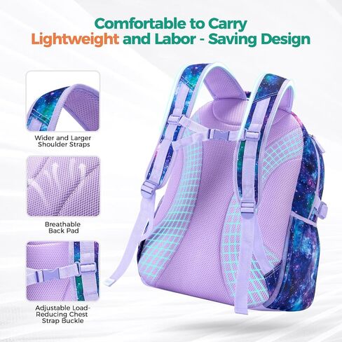 Choco Mocha Cheetah Backpack Set Kids Backpacks for Girls, Girls Backpack with Lunch Box & Water Bottle, Elementary School Bookbag Age 6-8 17 Inch, Purple in Saudi Arabia