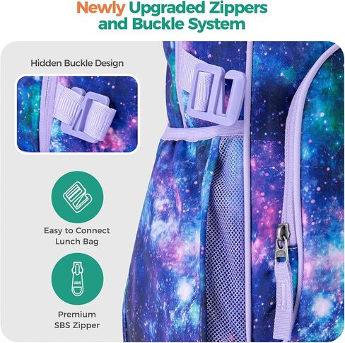 Choco Mocha Cheetah Backpack Set Kids Backpacks for Girls, Girls Backpack with Lunch Box & Water Bottle, Elementary School Bookbag Age 6-8 17 Inch, Purple in Saudi Arabia