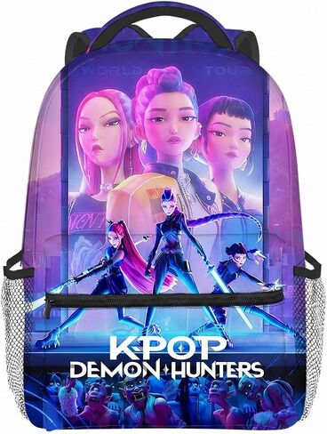 Cartoon Pattern 15.7" Backpack, Adjustable Shoulder Straps Cute Backpack For Women (B) in Saudi Arabia