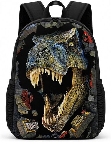 Dinosaur Backpack with Lunch Box, for Boys Aged 5–7 – Jurassic T. rex Fan Favorite: 3-in-1 School Backpack Set, Waterproof Nylon Fabric, 17" (T. rex 9603) in Saudi Arabia