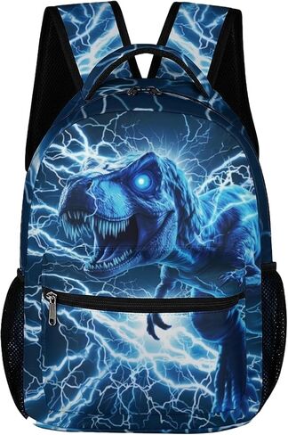 Dinosaur Backpack with Lunch Box, for Boys Aged 5–7 – Jurassic T. rex Fan Favorite: 3-in-1 School Backpack Set, Waterproof Nylon Fabric, 17" (T. rex 9603) in Kuwait