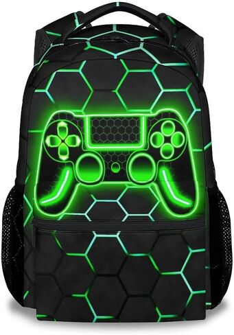 Backpack for Kids - Gamer Backpacks for Boys Ages 10-12, 17 Inch Large Capacity Toddler Book Bag for Elementary Primary School in Saudi Arabia