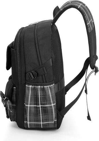 Cute School Backpack for Girls Book Bag for Middle School Students Roomy School Bag for Girls Black in Kuwait