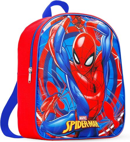 Marvel Spiderman Mini Backpack for Boys Kids Toddlers - 12" Iconic Woven Small Backpack Bundle w Stickers and More | Preschool Daycare Kindergarten in Kuwait