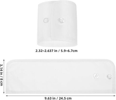 2PCS White Cuffs for Women False Detachable Sleeve Cuffs for Women Girls Suit Sweater Blouse Coat Garment Decorated Accessories 9.63inch in Saudi Arabia