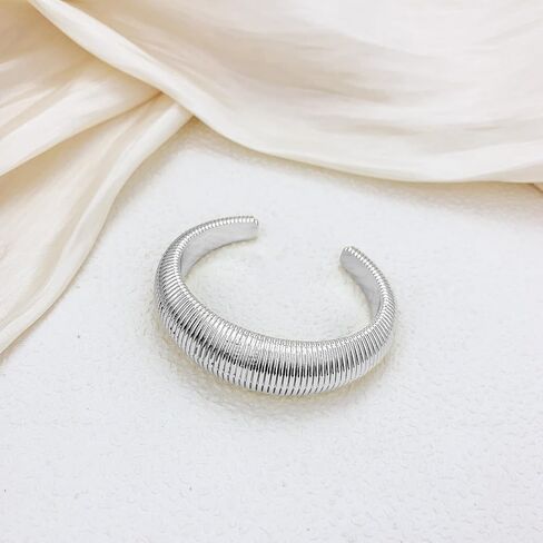 Chunky Cuff Bracelets for Women Wide Open Bangle Bracelet Wrist Cuff Bracelets Statement Fashion Jewelry in Kuwait