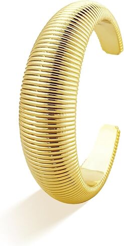 Chunky Cuff Bracelets for Women Wide Open Bangle Bracelet Wrist Cuff Bracelets Statement Fashion Jewelry in Kuwait