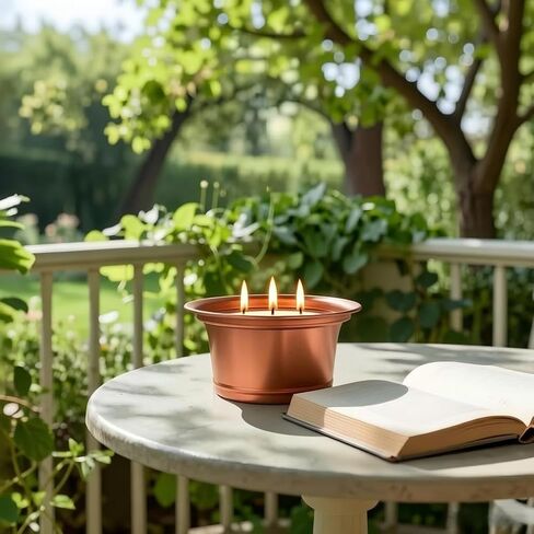 Citronella Candles Outdoor, 2 Pack Large Citronella Candles, Three Wick Lemongrass Candle Set, Natural Soy Wax Candle, Long Burning Outdoor Candle for Patio Garden Camping Indoor Home Decor in Saudi Arabia