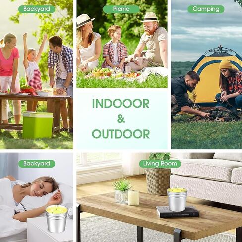 Citronella Candles Outdoor - 2 Pack Large Soy Wax Candle Set (26oz Total / 13oz Each), 3-Wick, 80-120 Hour Burn Time, Scented Candles for Patio, Garden, Camping & Indoor Use in Kuwait