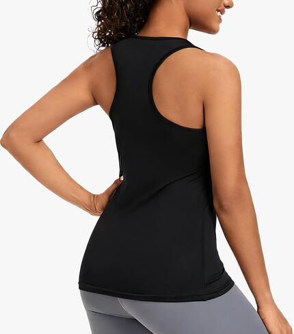 5 Pack Women's Workout Tank Tops Racerback Sleeveless Shirts Quick Dry Athletic Yoga Running Gym Fitness Activewear Tops in Kuwait