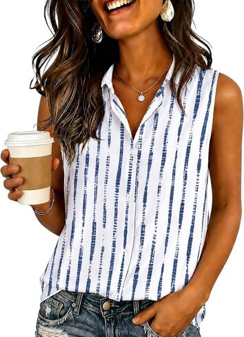 CBOO Wrinkle Free Womens Sleeveless Button Down Tank Top Non Iron Business Work Office Blouse in Saudi Arabia