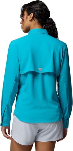 Columbia Women's PFG Tamiami II Long Sleeve Fishing Shirt, Ocean Teal, Small in Kuwait