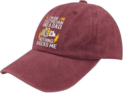 I'm an Electrician and A DAD Nothing Shocks ME Hat for Dad Stylish Washed in Kuwait