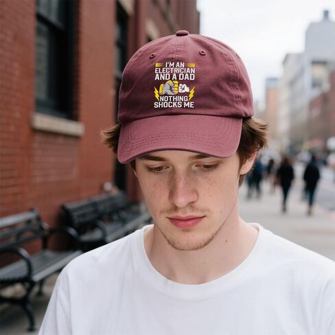I'm an Electrician and A DAD Nothing Shocks ME Hat for Dad Stylish Washed in Kuwait