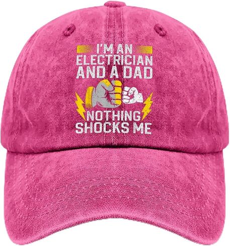 I'm an Electrician and A DAD Nothing Shocks ME Hat for Dad Stylish Washed in Kuwait