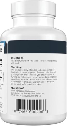 Transparent Labs Vitamin D3 K2 - Vitamin D & K2 Vitamin Supplement for Men & Women, Vegan-Friendly D3K2 5000 IU Supplements to Support Bone, Immune, and Overall Health - K2 D3 60 Capsules in Saudi Arabia