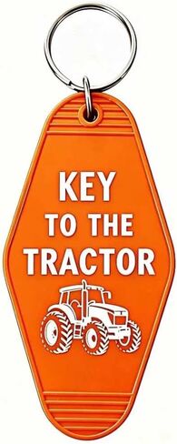 Lemua Tractor Keychain, Funny Farm Life Accessories Gift for Men Dad Grandpa in Kuwait