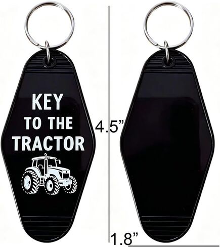 Lemua Tractor Keychain, Funny Farm Life Accessories Gift for Men Dad Grandpa in Kuwait