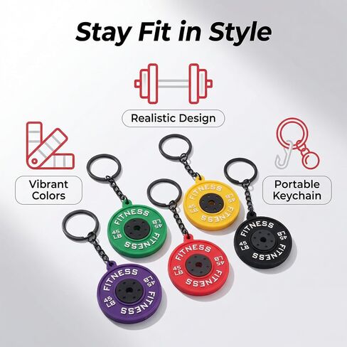 20 Pcs Gym Keychain Bulk for Men Women, Barbell Dumbbells Kettlebell Bottle Keychain, Soft PVC Weightlifting Keychain Motivational Gifts for Gym Members & Workout Partners for Handbag Purse Backpack in Saudi Arabia