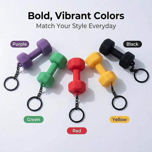 20 Pcs Gym Keychain Bulk for Men Women, Barbell Dumbbells Kettlebell Bottle Keychain, Soft PVC Weightlifting Keychain Motivational Gifts for Gym Members & Workout Partners for Handbag Purse Backpack in Saudi Arabia