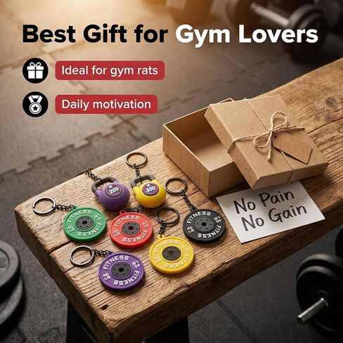 20 Pcs Gym Keychain Bulk for Men Women, Barbell Dumbbells Kettlebell Bottle Keychain, Soft PVC Weightlifting Keychain Motivational Gifts for Gym Members & Workout Partners for Handbag Purse Backpack in Saudi Arabia