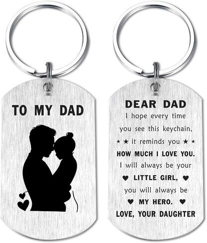 Fathers Day for Dad from Daughter Gifts, I Will Always Be Your Little Girl Dad Birthday Wedding Christmas Easter Keychain in Kuwait