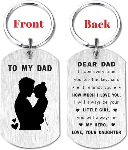 Fathers Day for Dad from Daughter Gifts, I Will Always Be Your Little Girl Dad Birthday Wedding Christmas Easter Keychain in Kuwait