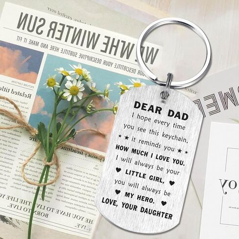 Fathers Day for Dad from Daughter Gifts, I Will Always Be Your Little Girl Dad Birthday Wedding Christmas Easter Keychain in Kuwait
