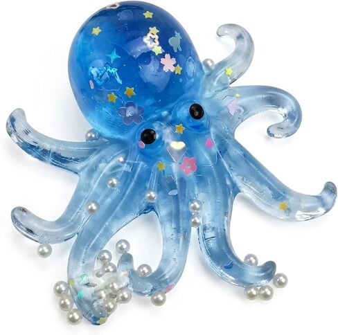 Octopus Stress Ball, Octopus Squishies for Anxiety Relief and Focus Enhancement, Sensory Fidget Tool for Desk Decompression and Classroom Activities (Blue) in Saudi Arabia