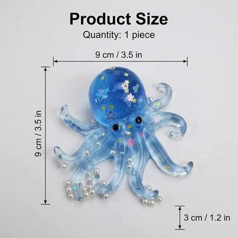 Octopus Stress Ball, Octopus Squishies for Anxiety Relief and Focus Enhancement, Sensory Fidget Tool for Desk Decompression and Classroom Activities (Blue) in Saudi Arabia