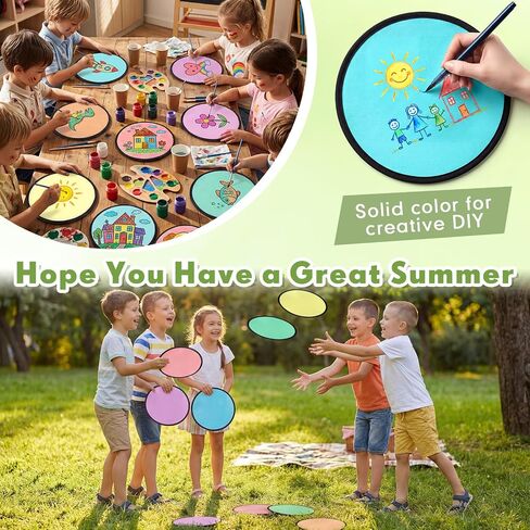 36 Pack Foldable Flying Disc Fans, End of Year Student Gifts Bulk, Summer Beach Flying Discs with Bags Cards, Pocket Hand Fans for Outdoor Games, Classroom Prizes, Summer Party Favors in Saudi Arabia